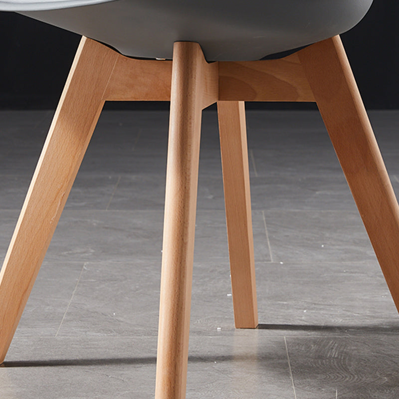 Contemporary Wood Dining Room Chairs Faux Leather Dining Armless Chairs for Home Use Clearhalo ' kitchen&dining_furn' 'Dining Chairs' 'Dining Tables & Seating' 'dining_chair' 'Furniture' 'furniture_dining_chair' 'Kitchen & Dining Furniture' 'kitchen' 3870636