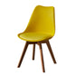 Contemporary Wood Dining Room Chairs Faux Leather Dining Armless Chairs for Home Use Yellow 1 Piece Clearhalo ' kitchen&dining_furn' 'Dining Chairs' 'Dining Tables & Seating' 'dining_chair' 'Furniture' 'furniture_dining_chair' 'Kitchen & Dining Furniture' 'kitchen' 3870645