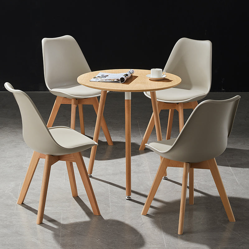 Contemporary Wood Dining Room Chairs Faux Leather Dining Armless Chairs for Home Use Clearhalo ' kitchen&dining_furn' 'Dining Chairs' 'Dining Tables & Seating' 'dining_chair' 'Furniture' 'furniture_dining_chair' 'Kitchen & Dining Furniture' 'kitchen' 3870647