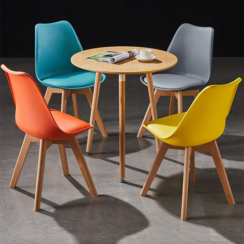 Contemporary Wood Dining Room Chairs Faux Leather Dining Armless Chairs for Home Use Clearhalo ' kitchen&dining_furn' 'Dining Chairs' 'Dining Tables & Seating' 'dining_chair' 'Furniture' 'furniture_dining_chair' 'Kitchen & Dining Furniture' 'kitchen' 3870650