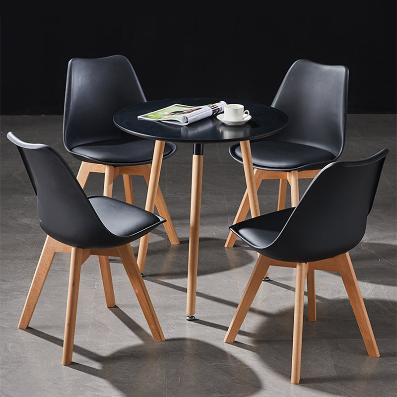 Contemporary Wood Dining Room Chairs Faux Leather Dining Armless Chairs for Home Use Clearhalo ' kitchen&dining_furn' 'Dining Chairs' 'Dining Tables & Seating' 'dining_chair' 'Furniture' 'furniture_dining_chair' 'Kitchen & Dining Furniture' 'kitchen' 3870652