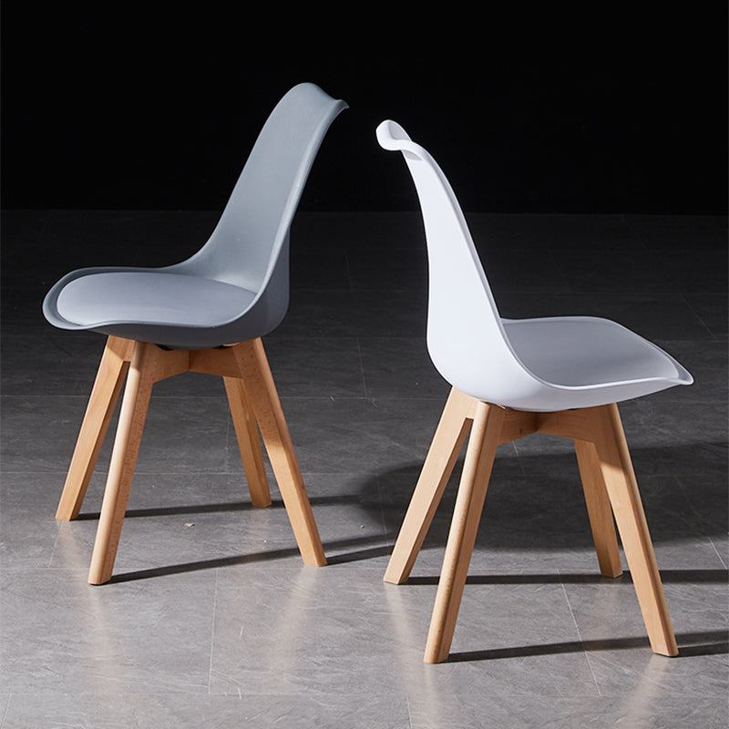 Contemporary Wood Dining Room Chairs Faux Leather Dining Armless Chairs for Home Use Clearhalo ' kitchen&dining_furn' 'Dining Chairs' 'Dining Tables & Seating' 'dining_chair' 'Furniture' 'furniture_dining_chair' 'Kitchen & Dining Furniture' 'kitchen' 3870654