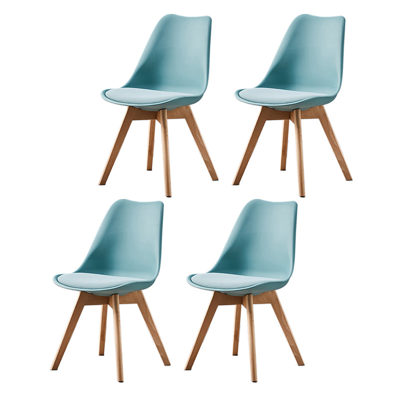 Contemporary Wood Dining Room Chairs Faux Leather Dining Armless Chairs for Home Use Light Blue Set of 4 Clearhalo ' kitchen&dining_furn' 'Dining Chairs' 'Dining Tables & Seating' 'dining_chair' 'Furniture' 'furniture_dining_chair' 'Kitchen & Dining Furniture' 'kitchen' 3870664