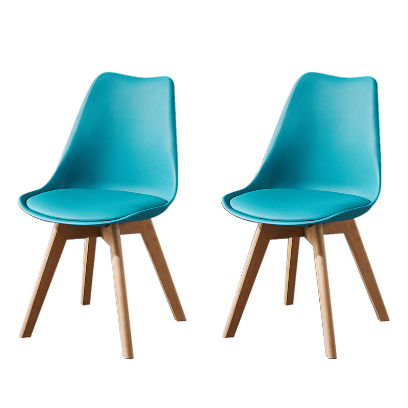 Contemporary Wood Dining Room Chairs Faux Leather Dining Armless Chairs for Home Use Blue Set of 2 Clearhalo ' kitchen&dining_furn' 'Dining Chairs' 'Dining Tables & Seating' 'dining_chair' 'Furniture' 'furniture_dining_chair' 'Kitchen & Dining Furniture' 'kitchen' 3870669