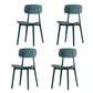 Scandinavian Armless Dining Chairs Plastic Open Back Side Chair (Set of 4) Peacock Blue Clearhalo ' kitchen&dining_furn' 'Dining Chairs' 'Dining Tables & Seating' 'dining_chair' 'furn' 'furn_dining_chair' 'Furniture' 'furniture_dining_chair' 'Kitchen & Dining Furniture' 'kitchen' 3870678