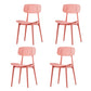 Scandinavian Armless Dining Chairs Plastic Open Back Side Chair (Set of 4) Pink Clearhalo ' kitchen&dining_furn' 'Dining Chairs' 'Dining Tables & Seating' 'dining_chair' 'furn' 'furn_dining_chair' 'Furniture' 'furniture_dining_chair' 'Kitchen & Dining Furniture' 'kitchen' 3870679
