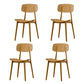 Scandinavian Armless Dining Chairs Plastic Open Back Side Chair (Set of 4) Yellow Clearhalo ' kitchen&dining_furn' 'Dining Chairs' 'Dining Tables & Seating' 'dining_chair' 'furn' 'furn_dining_chair' 'Furniture' 'furniture_dining_chair' 'Kitchen & Dining Furniture' 'kitchen' 3870684