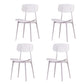Scandinavian Armless Dining Chairs Plastic Open Back Side Chair (Set of 4) White Clearhalo ' kitchen&dining_furn' 'Dining Chairs' 'Dining Tables & Seating' 'dining_chair' 'furn' 'furn_dining_chair' 'Furniture' 'furniture_dining_chair' 'Kitchen & Dining Furniture' 'kitchen' 3870687