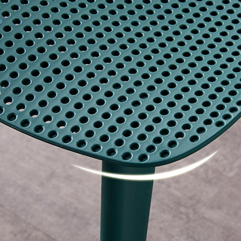 Scandinavian Armless Dining Chairs Plastic Open Back Side Chair (Set of 4) Clearhalo ' kitchen&dining_furn' 'Dining Chairs' 'Dining Tables & Seating' 'dining_chair' 'furn' 'furn_dining_chair' 'Furniture' 'furniture_dining_chair' 'Kitchen & Dining Furniture' 'kitchen' 3870688