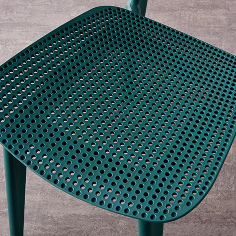 Scandinavian Armless Dining Chairs Plastic Open Back Side Chair (Set of 4) Clearhalo ' kitchen&dining_furn' 'Dining Chairs' 'Dining Tables & Seating' 'dining_chair' 'furn' 'furn_dining_chair' 'Furniture' 'furniture_dining_chair' 'Kitchen & Dining Furniture' 'kitchen' 3870689