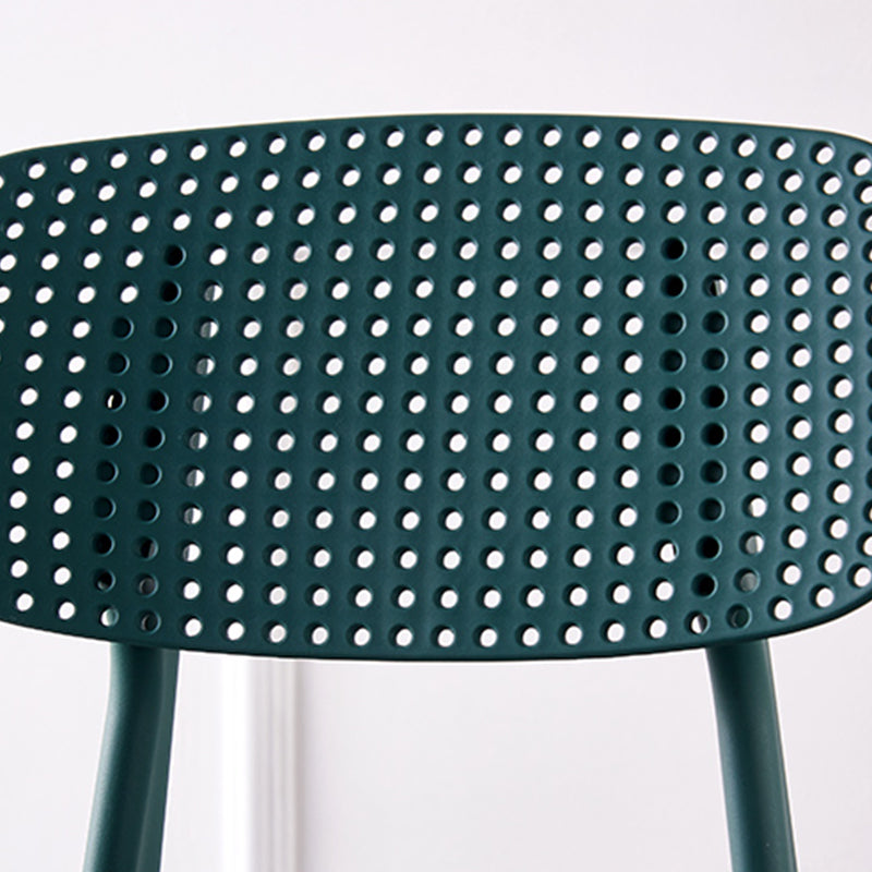 Scandinavian Armless Dining Chairs Plastic Open Back Side Chair (Set of 4) Clearhalo ' kitchen&dining_furn' 'Dining Chairs' 'Dining Tables & Seating' 'dining_chair' 'furn' 'furn_dining_chair' 'Furniture' 'furniture_dining_chair' 'Kitchen & Dining Furniture' 'kitchen' 3870691