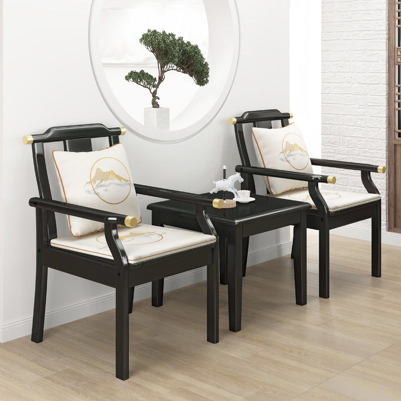 Traditional Dining Armchair Slat Back Arm Single Dining Chair with Wood Legs Clearhalo ' kitchen&dining_furn' 'Dining Chairs' 'Dining Tables & Seating' 'dining_chair' 'furn' 'furn_dining_chair' 'Furniture' 'furniture_dining_chair' 'Kitchen & Dining Furniture' 'kitchen' 3870702