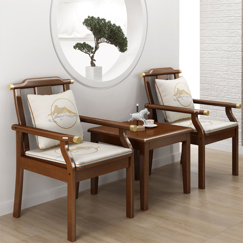 Traditional Dining Armchair Slat Back Arm Single Dining Chair with Wood Legs Clearhalo ' kitchen&dining_furn' 'Dining Chairs' 'Dining Tables & Seating' 'dining_chair' 'furn' 'furn_dining_chair' 'Furniture' 'furniture_dining_chair' 'Kitchen & Dining Furniture' 'kitchen' 3870713