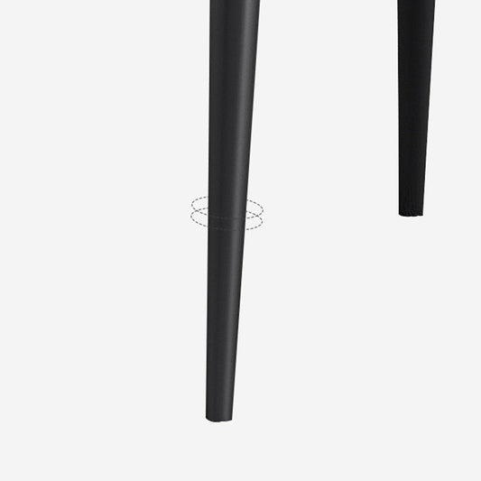 Contemporary Metal Dining Room Chairs Faux Leather Dining Armless Chairs (Set of 4) Clearhalo ' kitchen&dining_furn' 'Dining Chairs' 'Dining Tables & Seating' 'dining_chair' 'furn' 'furn_dining_chair' 'Furniture' 'furniture_dining_chair' 'Kitchen & Dining Furniture' 'kitchen' 3870729