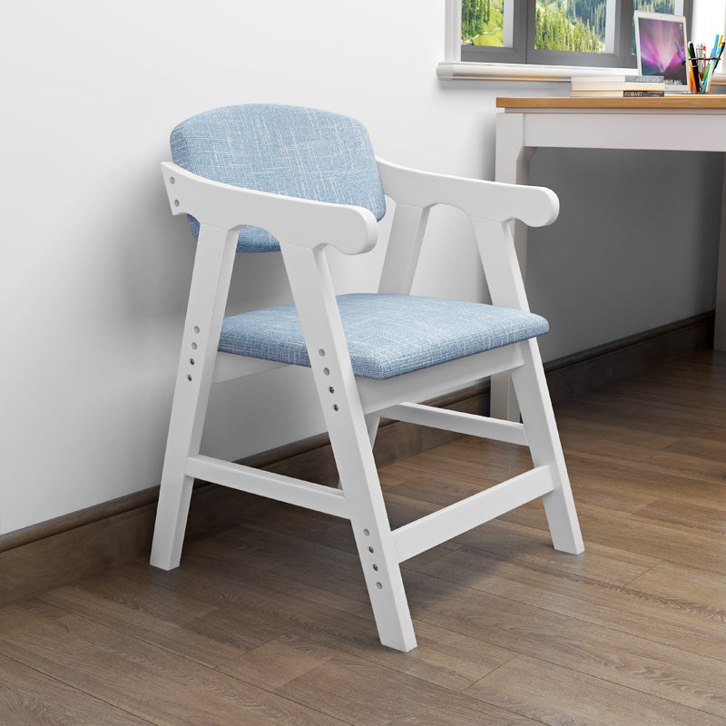 Open Back Dining Armchair Upholstered Arm Single Dining Chair with Wood Legs Clearhalo ' kitchen&dining_furn' 'Dining Chairs' 'Dining Tables & Seating' 'dining_chair' 'furn' 'furn_dining_chair' 'Furniture' 'furniture_dining_chair' 'Kitchen & Dining Furniture' 'kitchen' 3870731