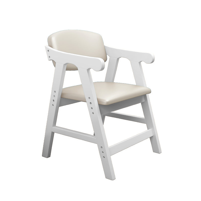 Open Back Dining Armchair Upholstered Arm Single Dining Chair with Wood Legs Light Yellow Clearhalo ' kitchen&dining_furn' 'Dining Chairs' 'Dining Tables & Seating' 'dining_chair' 'furn' 'furn_dining_chair' 'Furniture' 'furniture_dining_chair' 'Kitchen & Dining Furniture' 'kitchen' 3870736