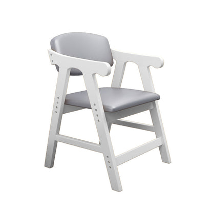 Open Back Dining Armchair Upholstered Arm Single Dining Chair with Wood Legs Grey Clearhalo ' kitchen&dining_furn' 'Dining Chairs' 'Dining Tables & Seating' 'dining_chair' 'furn' 'furn_dining_chair' 'Furniture' 'furniture_dining_chair' 'Kitchen & Dining Furniture' 'kitchen' 3870741