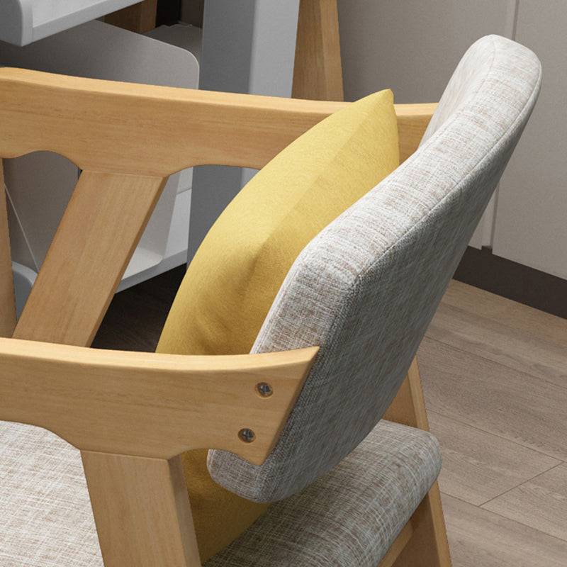 Open Back Dining Armchair Upholstered Arm Single Dining Chair with Wood Legs Clearhalo ' kitchen&dining_furn' 'Dining Chairs' 'Dining Tables & Seating' 'dining_chair' 'furn' 'furn_dining_chair' 'Furniture' 'furniture_dining_chair' 'Kitchen & Dining Furniture' 'kitchen' 3870742