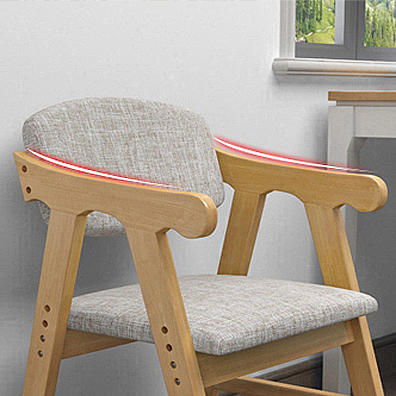 Open Back Dining Armchair Upholstered Arm Single Dining Chair with Wood Legs Clearhalo ' kitchen&dining_furn' 'Dining Chairs' 'Dining Tables & Seating' 'dining_chair' 'furn' 'furn_dining_chair' 'Furniture' 'furniture_dining_chair' 'Kitchen & Dining Furniture' 'kitchen' 3870746