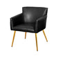 Contemporary Metal Dining Room Chair Faux Leather Single Dining Arm Chair Black Brass Gold Clearhalo ' kitchen&dining_furn' 'Dining Chairs' 'Dining Tables & Seating' 'dining_chair' 'furn' 'furn_dining_chair' 'Furniture' 'furniture_dining_chair' 'Kitchen & Dining Furniture' 'kitchen' 3870763