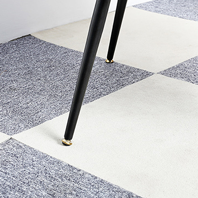 Contemporary Metal Dining Room Chair Faux Leather Single Dining Arm Chair Clearhalo ' kitchen&dining_furn' 'Dining Chairs' 'Dining Tables & Seating' 'dining_chair' 'furn' 'furn_dining_chair' 'Furniture' 'furniture_dining_chair' 'Kitchen & Dining Furniture' 'kitchen' 3870769