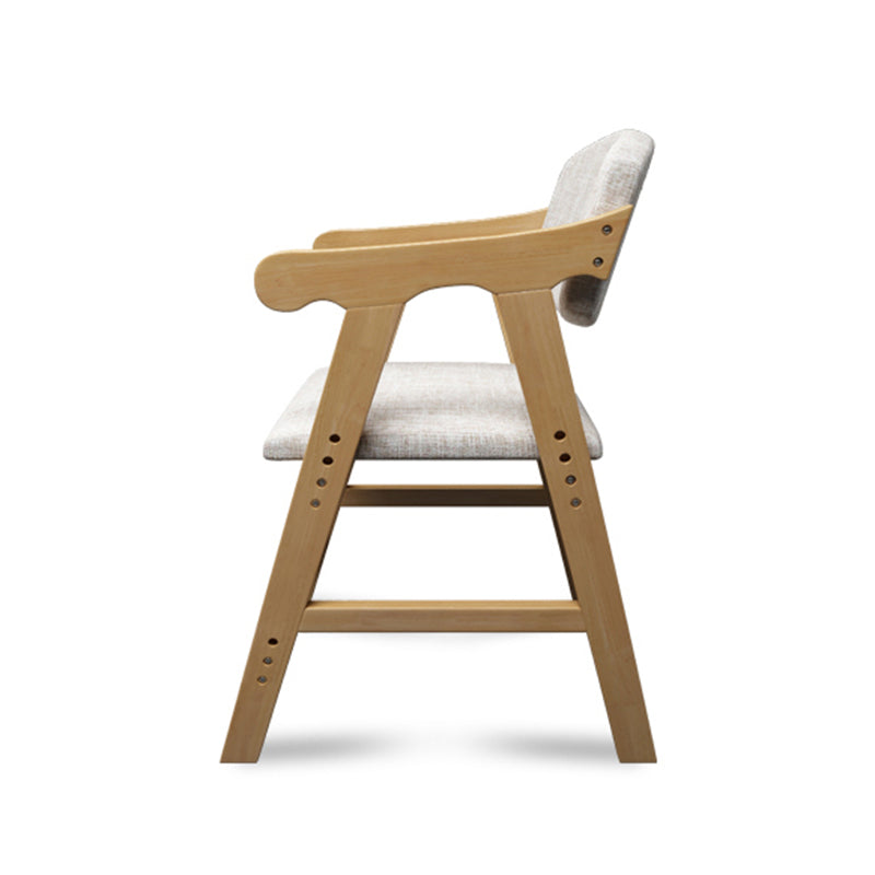 Open Back Dining Arm Chair Upholstered Single Dining Armchair with Wood Legs Clearhalo ' kitchen&dining_furn' 'Dining Chairs' 'Dining Tables & Seating' 'dining_chair' 'furn' 'furn_dining_chair' 'Furniture' 'furniture_dining_chair' 'Kitchen & Dining Furniture' 'kitchen' 3870777