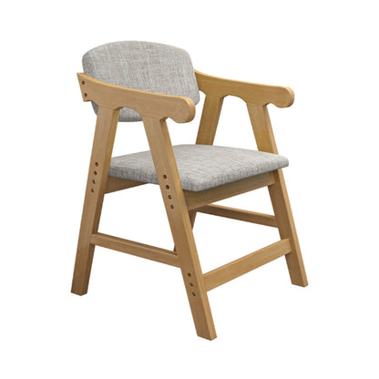 Open Back Dining Arm Chair Upholstered Single Dining Armchair with Wood Legs Light Gray Clearhalo ' kitchen&dining_furn' 'Dining Chairs' 'Dining Tables & Seating' 'dining_chair' 'furn' 'furn_dining_chair' 'Furniture' 'furniture_dining_chair' 'Kitchen & Dining Furniture' 'kitchen' 3870781