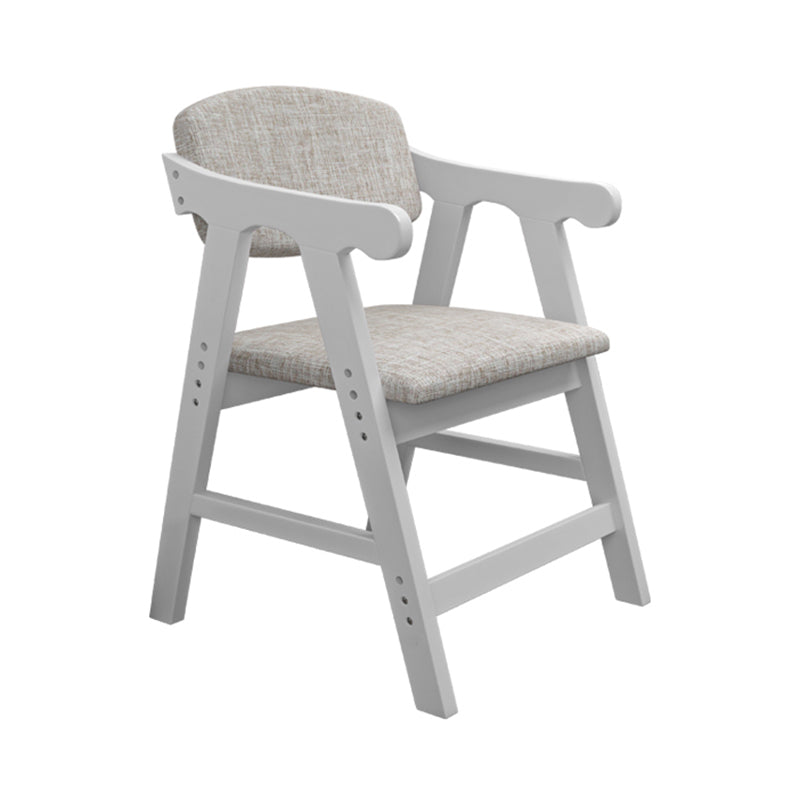 Open Back Dining Arm Chair Upholstered Single Dining Armchair with Wood Legs Grey Clearhalo ' kitchen&dining_furn' 'Dining Chairs' 'Dining Tables & Seating' 'dining_chair' 'furn' 'furn_dining_chair' 'Furniture' 'furniture_dining_chair' 'Kitchen & Dining Furniture' 'kitchen' 3870783