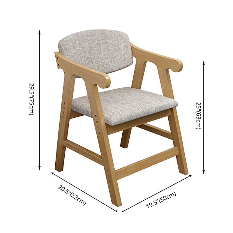 Open Back Dining Arm Chair Upholstered Single Dining Armchair with Wood Legs Clearhalo ' kitchen&dining_furn' 'Dining Chairs' 'Dining Tables & Seating' 'dining_chair' 'furn' 'furn_dining_chair' 'Furniture' 'furniture_dining_chair' 'Kitchen & Dining Furniture' 'kitchen' 3870790