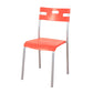 Contemporary Plastic Dining Room Chairs Open Back Dining Side Armless Chair for Restaurant Use Red-Gray 1 Piece Clearhalo ' kitchen&dining_furn' 'Dining Chairs' 'Dining Tables & Seating' 'dining_chair' 'furn' 'furn_dining_chair' 'Furniture' 'furniture_dining_chair' 'Kitchen & Dining Furniture' 'kitchen' 3870797