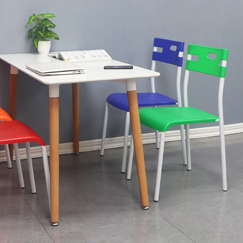 Contemporary Plastic Dining Room Chairs Open Back Dining Side Armless Chair for Restaurant Use Clearhalo ' kitchen&dining_furn' 'Dining Chairs' 'Dining Tables & Seating' 'dining_chair' 'furn' 'furn_dining_chair' 'Furniture' 'furniture_dining_chair' 'Kitchen & Dining Furniture' 'kitchen' 3870798