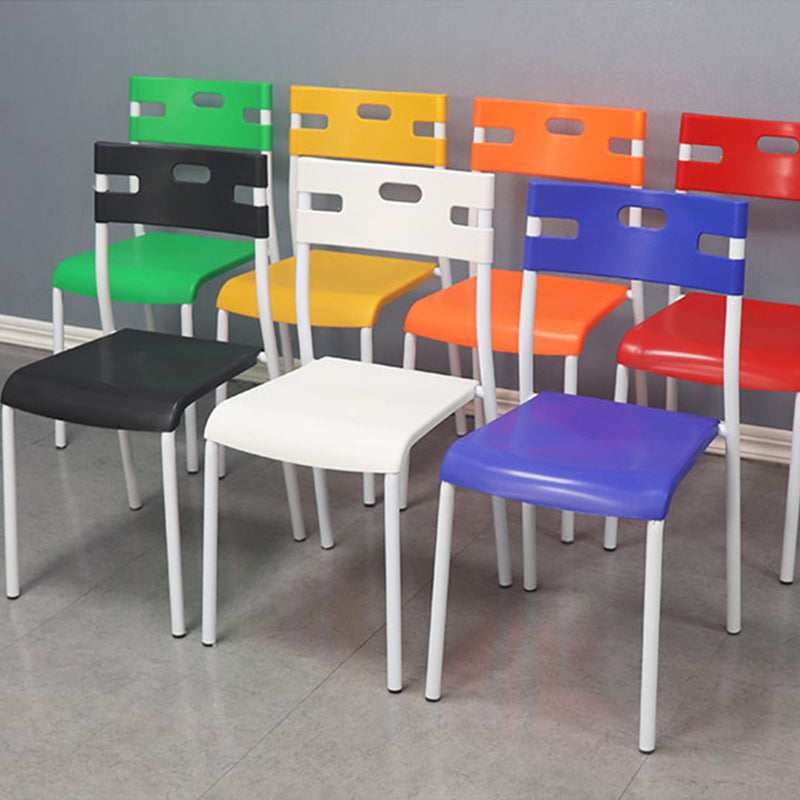Contemporary Plastic Dining Room Chairs Open Back Dining Side Armless Chair for Restaurant Use Clearhalo ' kitchen&dining_furn' 'Dining Chairs' 'Dining Tables & Seating' 'dining_chair' 'furn' 'furn_dining_chair' 'Furniture' 'furniture_dining_chair' 'Kitchen & Dining Furniture' 'kitchen' 3870801
