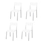 Contemporary Plastic Dining Room Chairs Open Back Dining Side Armless Chair for Restaurant Use White-Gray 4 Piece Set Clearhalo ' kitchen&dining_furn' 'Dining Chairs' 'Dining Tables & Seating' 'dining_chair' 'furn' 'furn_dining_chair' 'Furniture' 'furniture_dining_chair' 'Kitchen & Dining Furniture' 'kitchen' 3870812