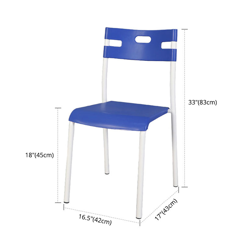 Contemporary Plastic Dining Room Chairs Open Back Dining Side Armless Chair for Restaurant Use Clearhalo ' kitchen&dining_furn' 'Dining Chairs' 'Dining Tables & Seating' 'dining_chair' 'furn' 'furn_dining_chair' 'Furniture' 'furniture_dining_chair' 'Kitchen & Dining Furniture' 'kitchen' 3870814