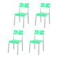 Contemporary Plastic Dining Room Chairs Open Back Dining Side Armless Chair for Restaurant Use Gray-Green 4 Piece Set Clearhalo ' kitchen&dining_furn' 'Dining Chairs' 'Dining Tables & Seating' 'dining_chair' 'furn' 'furn_dining_chair' 'Furniture' 'furniture_dining_chair' 'Kitchen & Dining Furniture' 'kitchen' 3870818