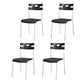 Contemporary Plastic Dining Room Chairs Open Back Dining Side Armless Chair for Restaurant Use Black-White 4 Piece Set Clearhalo ' kitchen&dining_furn' 'Dining Chairs' 'Dining Tables & Seating' 'dining_chair' 'furn' 'furn_dining_chair' 'Furniture' 'furniture_dining_chair' 'Kitchen & Dining Furniture' 'kitchen' 3870837