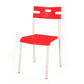 Contemporary Plastic Dining Room Chairs Open Back Dining Side Armless Chair for Restaurant Use Red-White 1 Piece Clearhalo ' kitchen&dining_furn' 'Dining Chairs' 'Dining Tables & Seating' 'dining_chair' 'furn' 'furn_dining_chair' 'Furniture' 'furniture_dining_chair' 'Kitchen & Dining Furniture' 'kitchen' 3870838