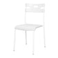Contemporary Plastic Dining Room Chairs Open Back Dining Side Armless Chair for Restaurant Use White 1 Piece Clearhalo ' kitchen&dining_furn' 'Dining Chairs' 'Dining Tables & Seating' 'dining_chair' 'furn' 'furn_dining_chair' 'Furniture' 'furniture_dining_chair' 'Kitchen & Dining Furniture' 'kitchen' 3870841