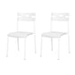 Contemporary Plastic Dining Room Chairs Open Back Dining Side Armless Chair for Restaurant Use White 2 Piece Set Clearhalo ' kitchen&dining_furn' 'Dining Chairs' 'Dining Tables & Seating' 'dining_chair' 'furn' 'furn_dining_chair' 'Furniture' 'furniture_dining_chair' 'Kitchen & Dining Furniture' 'kitchen' 3870842