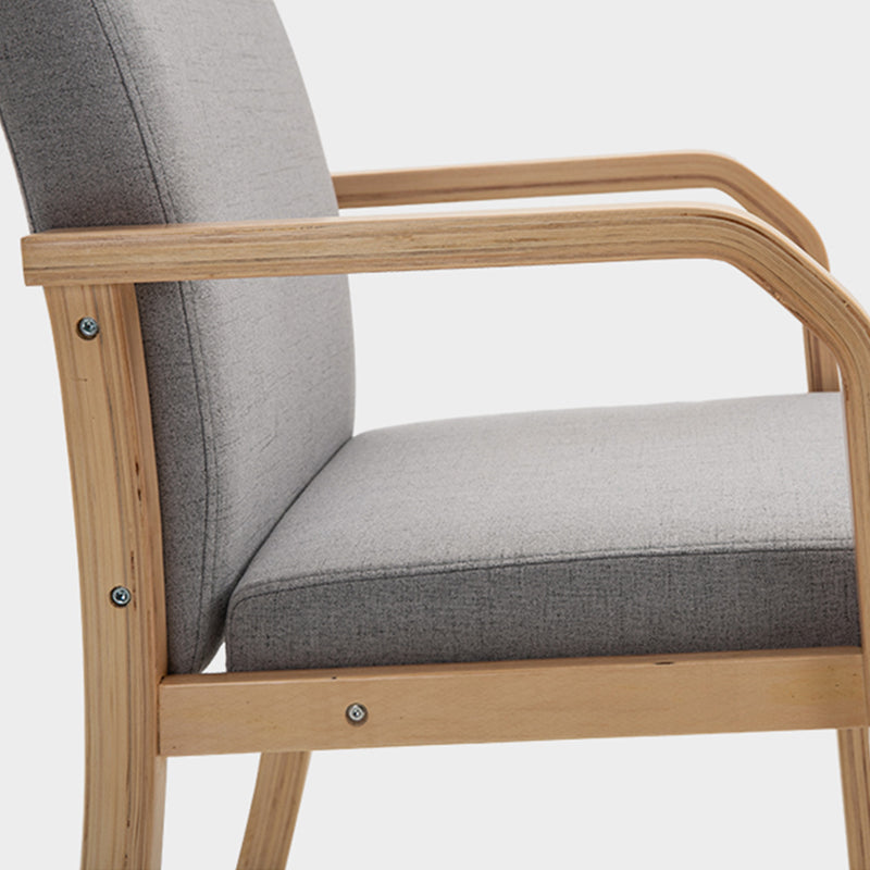 Scandinavian Home Arm Chair Solid Back Wood Upholstered Single Dining Room Chair Clearhalo ' kitchen&dining_furn' 'Dining Chairs' 'Dining Tables & Seating' 'dining_chair' 'furn' 'furn_dining_chair' 'Furniture' 'furniture_dining_chair' 'Kitchen & Dining Furniture' 'kitchen' 3870859