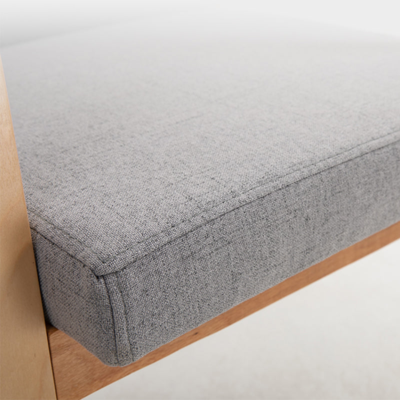 Scandinavian Home Arm Chair Solid Back Wood Upholstered Single Dining Room Chair Clearhalo ' kitchen&dining_furn' 'Dining Chairs' 'Dining Tables & Seating' 'dining_chair' 'furn' 'furn_dining_chair' 'Furniture' 'furniture_dining_chair' 'Kitchen & Dining Furniture' 'kitchen' 3870862