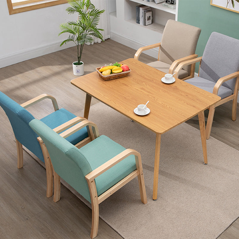 Scandinavian Home Arm Chair Solid Back Wood Upholstered Single Dining Room Chair Clearhalo ' kitchen&dining_furn' 'Dining Chairs' 'Dining Tables & Seating' 'dining_chair' 'furn' 'furn_dining_chair' 'Furniture' 'furniture_dining_chair' 'Kitchen & Dining Furniture' 'kitchen' 3870867