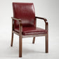 Scandinavian Home Arm Chair Solid Back Wood Upholstered Single Dining Room Chair Burgundy Clearhalo ' kitchen&dining_furn' 'Dining Chairs' 'Dining Tables & Seating' 'dining_chair' 'furn' 'furn_dining_chair' 'Furniture' 'furniture_dining_chair' 'Kitchen & Dining Furniture' 'kitchen' 3870870