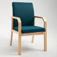 Scandinavian Home Arm Chair Solid Back Wood Upholstered Single Dining Room Chair Dark Blue Clearhalo ' kitchen&dining_furn' 'Dining Chairs' 'Dining Tables & Seating' 'dining_chair' 'furn' 'furn_dining_chair' 'Furniture' 'furniture_dining_chair' 'Kitchen & Dining Furniture' 'kitchen' 3870873