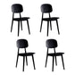 Scandinavian Plastic Armless Dining Chairs Open Back Side Chair (Set of 4) Black Clearhalo ' kitchen&dining_furn' 'Dining Chairs' 'Dining Tables & Seating' 'dining_chair' 'furn' 'furn_dining_chair' 'Furniture' 'furniture_dining_chair' 'Kitchen & Dining Furniture' 'kitchen' 3870884