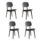 Scandinavian Plastic Armless Dining Chairs Open Back Side Chair (Set of 4) Dark Gray Clearhalo ' kitchen&dining_furn' 'Dining Chairs' 'Dining Tables & Seating' 'dining_chair' 'furn' 'furn_dining_chair' 'Furniture' 'furniture_dining_chair' 'Kitchen & Dining Furniture' 'kitchen' 3870885