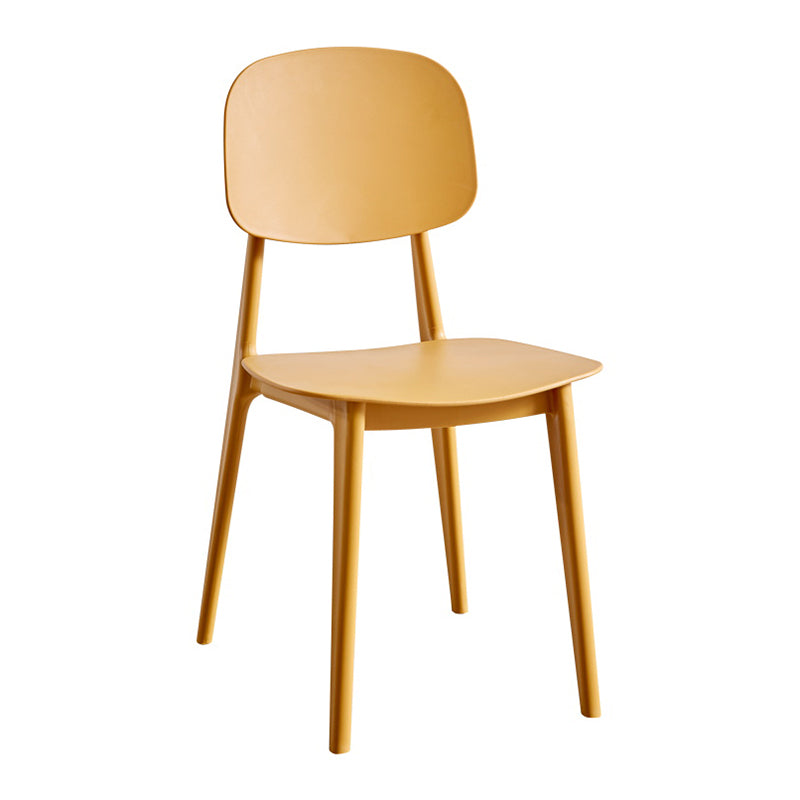 Scandinavian Plastic Armless Dining Chairs Open Back Side Chair (Set of 4) Clearhalo ' kitchen&dining_furn' 'Dining Chairs' 'Dining Tables & Seating' 'dining_chair' 'furn' 'furn_dining_chair' 'Furniture' 'furniture_dining_chair' 'Kitchen & Dining Furniture' 'kitchen' 3870891