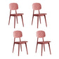 Scandinavian Plastic Armless Dining Chairs Open Back Side Chair (Set of 4) Pink Clearhalo ' kitchen&dining_furn' 'Dining Chairs' 'Dining Tables & Seating' 'dining_chair' 'furn' 'furn_dining_chair' 'Furniture' 'furniture_dining_chair' 'Kitchen & Dining Furniture' 'kitchen' 3870892