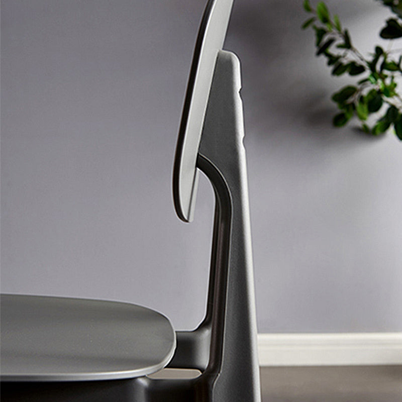 Scandinavian Plastic Armless Dining Chairs Open Back Side Chair (Set of 4) Clearhalo ' kitchen&dining_furn' 'Dining Chairs' 'Dining Tables & Seating' 'dining_chair' 'furn' 'furn_dining_chair' 'Furniture' 'furniture_dining_chair' 'Kitchen & Dining Furniture' 'kitchen' 3870900