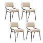 Scandinavian Home Side Chair Upholstered Metal Open Back Dining Room Chair Off-White 4 Piece Set Black Clearhalo ' kitchen&dining_furn' 'Dining Chairs' 'Dining Tables & Seating' 'dining_chair' 'furn' 'furn_dining_chair' 'Furniture' 'furniture_dining_chair' 'Kitchen & Dining Furniture' 'kitchen' 3870912